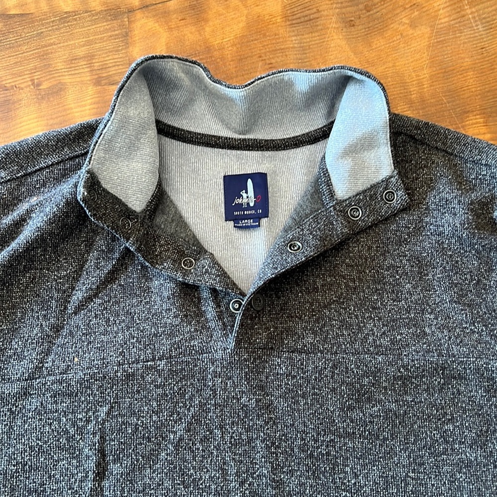 Mens Johnnie-O Henley Pullover Large